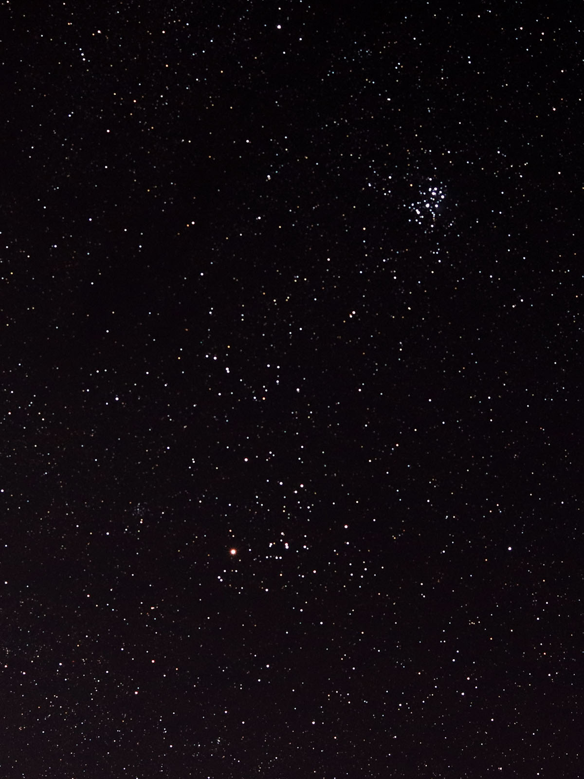 Aldebaran, The Hyades, & The Pleiades, imaged from Mollusk, Virginia on 2019 December 31