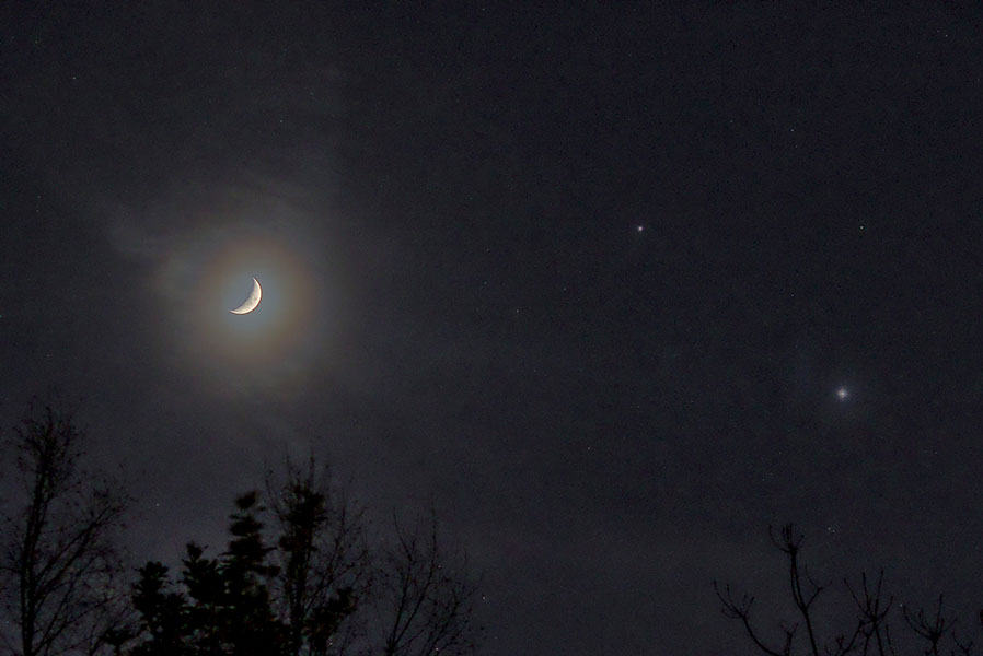 The Moon, Saturn, & Jupiter, 2020 November 19